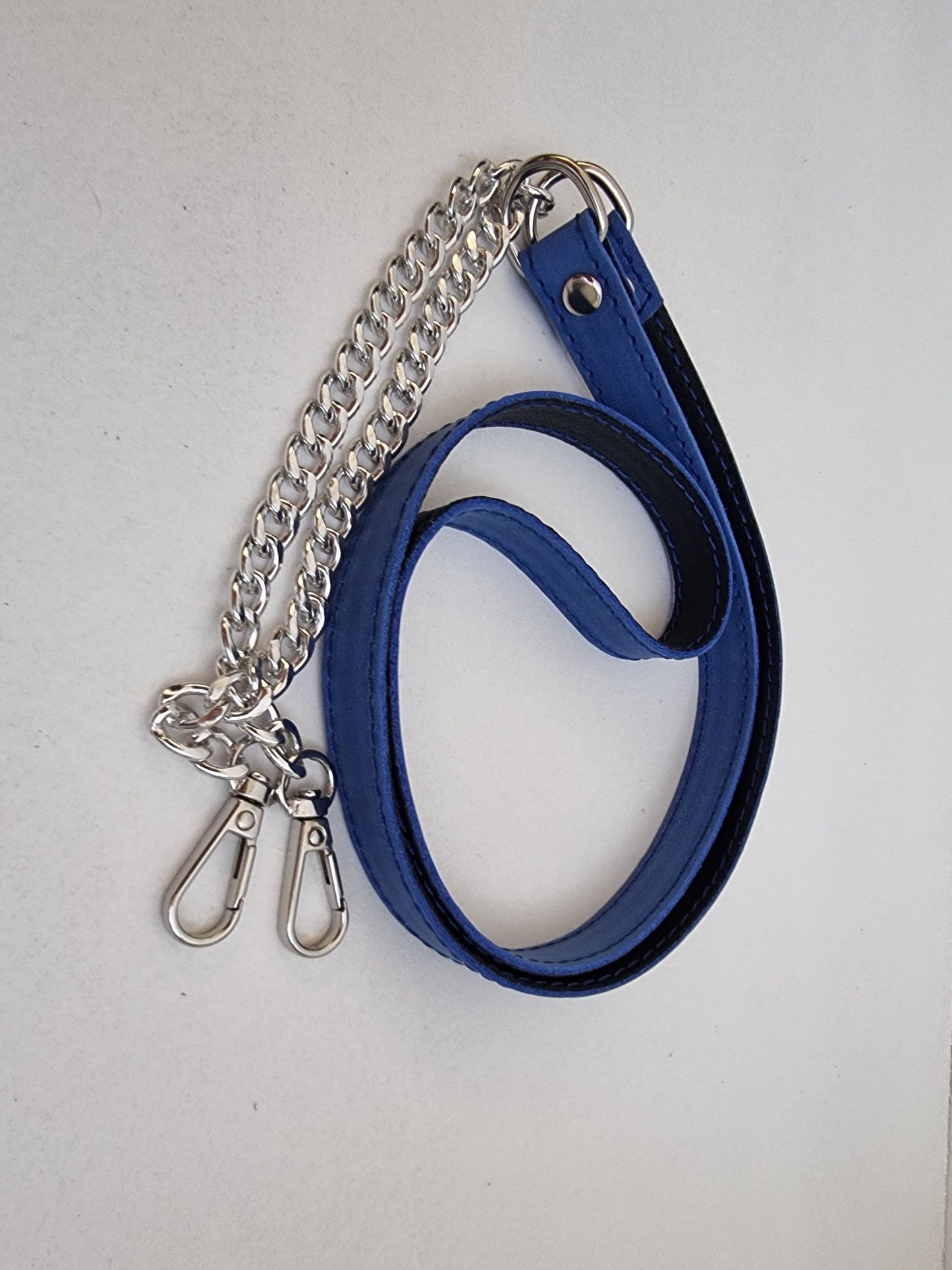 Chain belts with leather handle