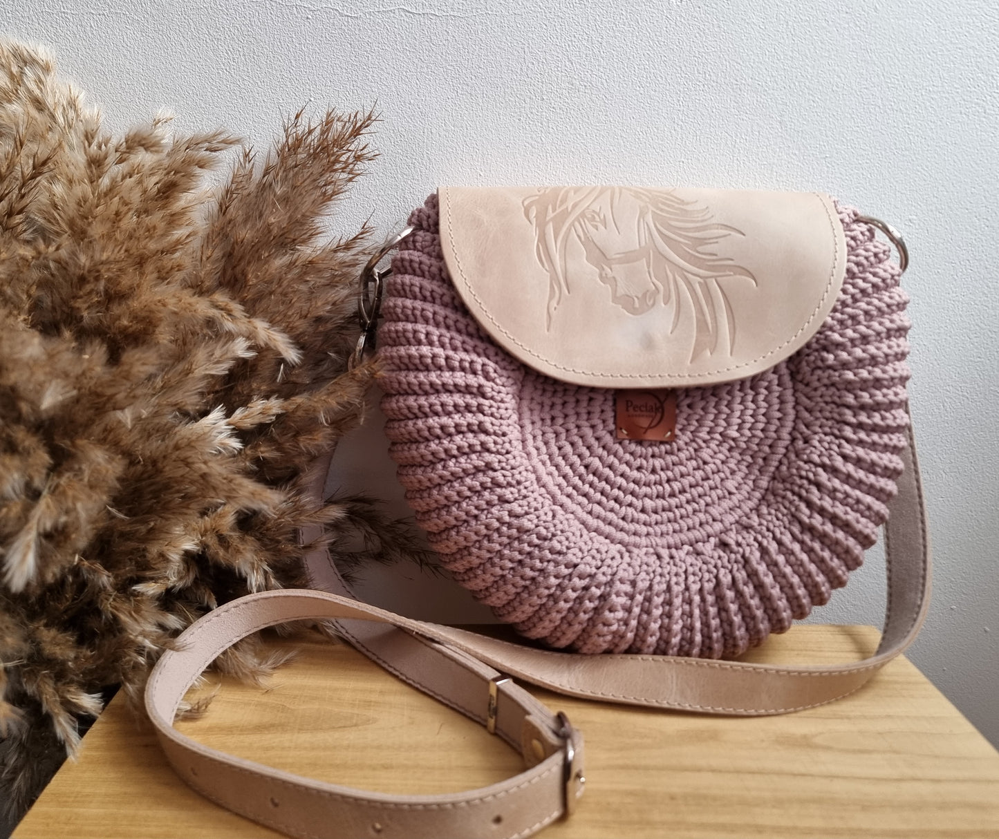 Oreo bag with leather flap