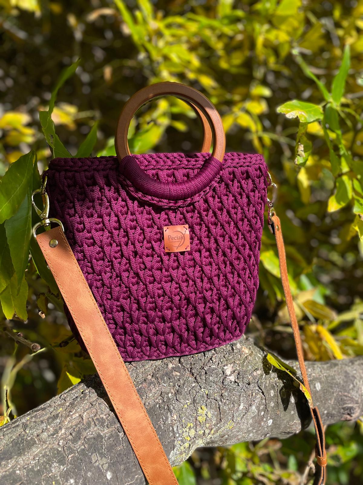 Crochet Basket Bag - Honeycomb stitch